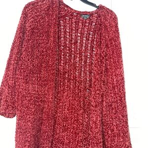 Cozy Red/Orange Knit Sweater